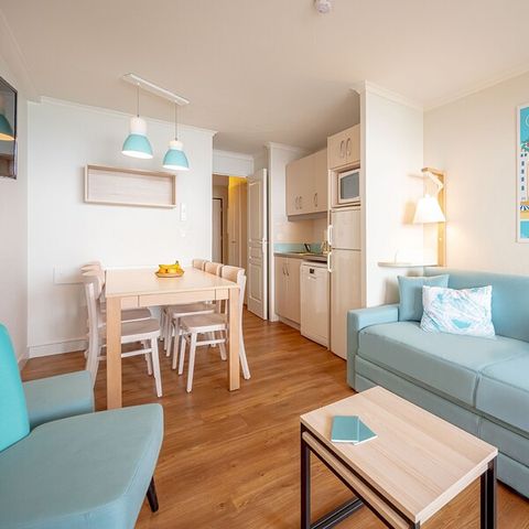Apartment 6 persons - 1 bedroom - 1 sleeping - Alcove - Sea view - Air-conditioned - Terrace or balcony