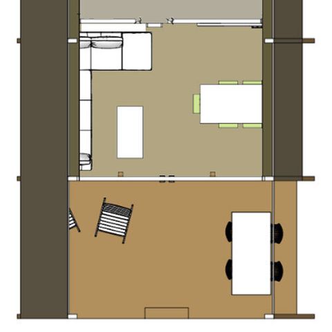 TENT 6 people - XL tent suite with private sanitary facilities (max. 2 adults)