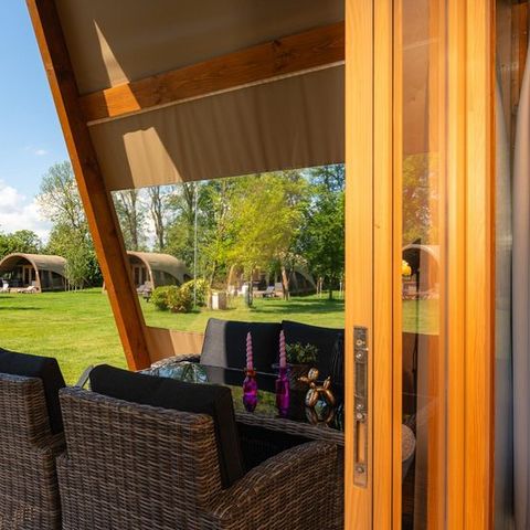 CANVAS AND WOOD TENT 3 people - XL tent suite with private sanitary facilities