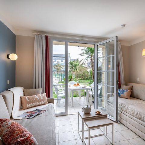 Apartment 6 persons - - 1 bedroom + 1 sleeping alcove - Terrace or balcony - Sea view