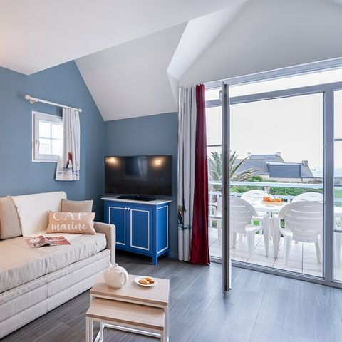Apartment 8 persons - - 2 bedroom + 1 sleeping alcove - Terrace or balcony - Sea view