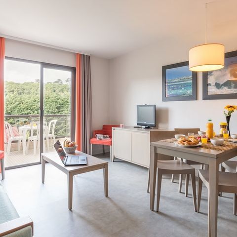 Apartment 5 persons - 5-person flat - 1 bedroom - Terrace or balcony