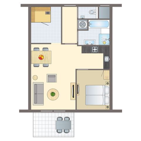 APARTMENT 2 people - 2LA