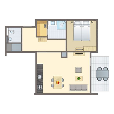 APARTMENT 4 people - 2-4L