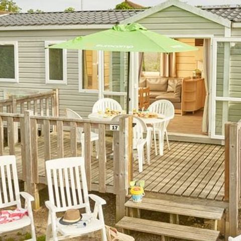 Mobile home 8 persons - Mobil-home | Classic | 3 Bedrooms | 6/8 Pers. | Terrace with elevation, not covered