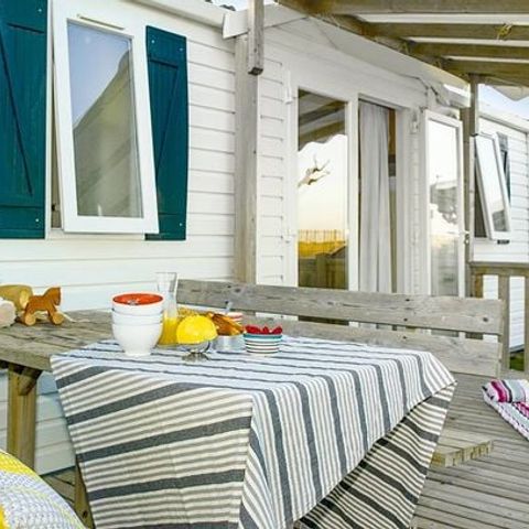 Mobile home 6 persons - Mobile-home | Comfort | 3 Bedrooms | 6 Pers. | Raised terrace