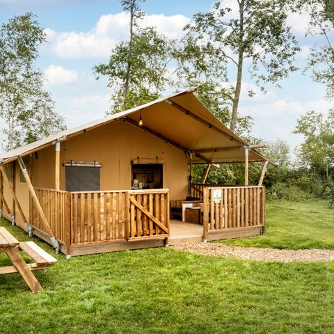 Canvas and wooden tent 4 persons - Adventure tent