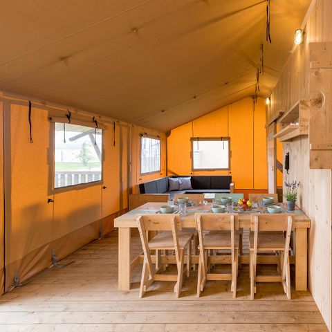 Canvas and wooden tent 6 persons - Adventure tent