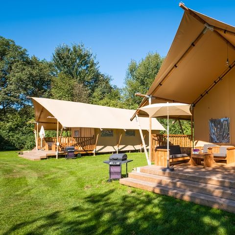 CANVAS AND WOOD TENT 6 people - Spotty Lodge Family (up to 4 adults)