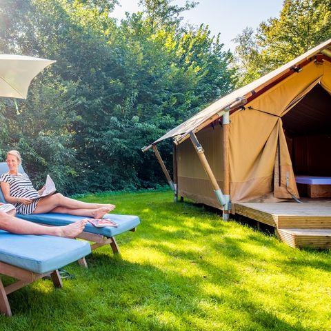 Canvas and wooden tent 8 persons - Premium