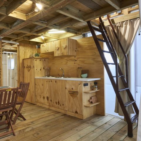 Canvas and wooden tent 6 persons - Airlodge 2.0 Family Hot tub