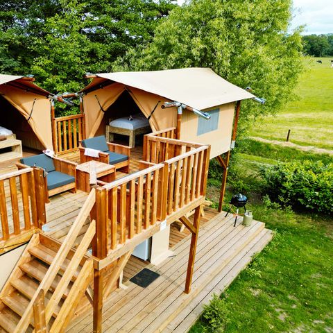 Canvas and wooden tent 6 persons - Air Dreamer 3 Deluxe