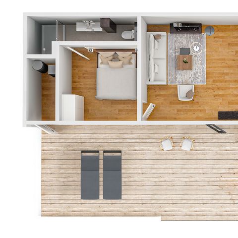 House 2 persons - Forest Cube