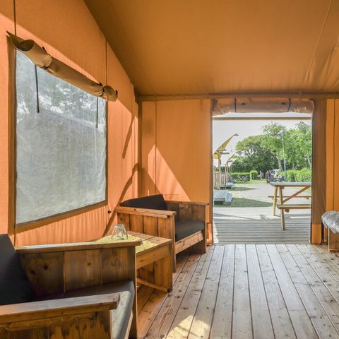 Canvas and wooden tent 6 persons - Safari tent