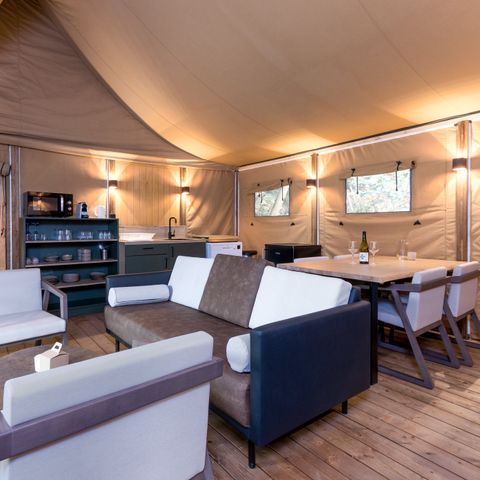 Canvas and wooden tent 4 persons - Glamping 4GT