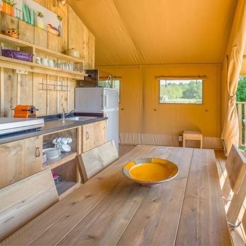Canvas and wooden tent 6 persons - 6ST