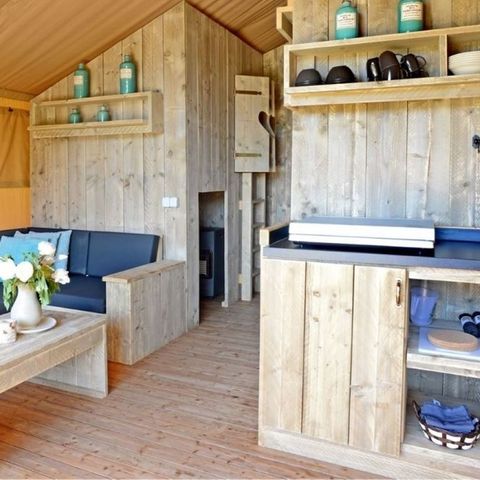 Canvas and wooden tent 6 persons - 6ST