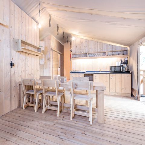 Canvas and wooden tent 6 persons - 6ST1