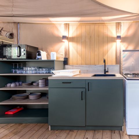 Canvas and wooden tent 4 persons - Glamping 4GT