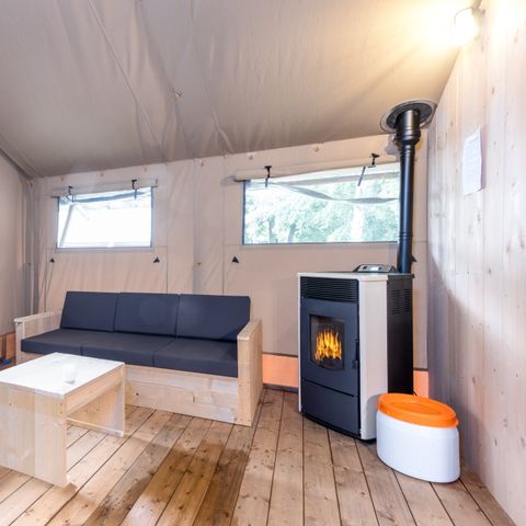 Canvas and wooden tent 6 persons - 6ST