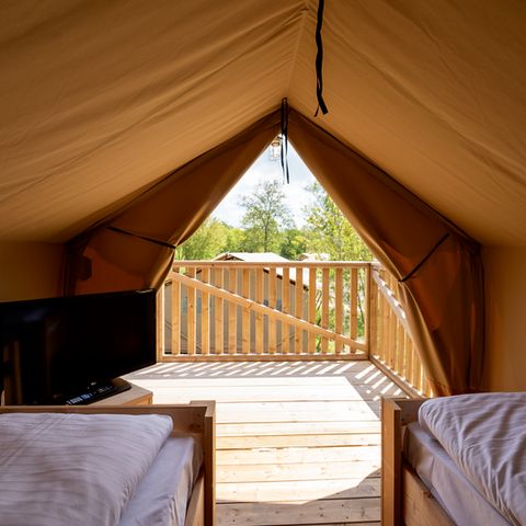 Canvas and wooden tent 2 persons