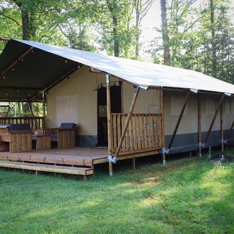 CANVAS AND WOOD TENT 6 people - Safari lodge 6 pers