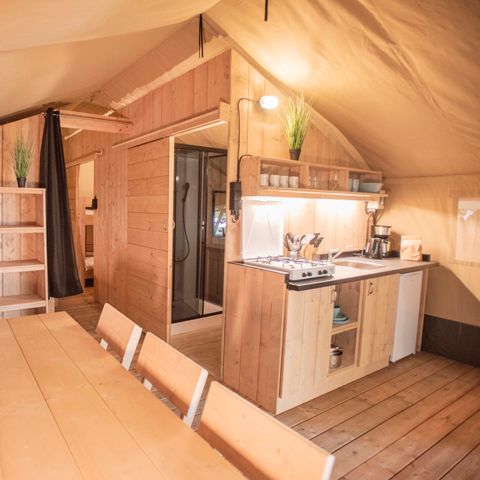 CANVAS AND WOOD TENT 6 people - Safari lodge 6 pers