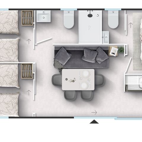 Bungalow 6 persons - Lodge