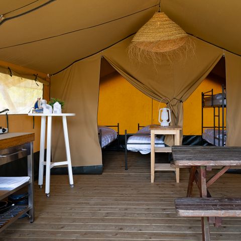 Canvas and wooden tent 4 persons - Heeg