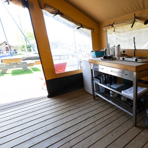 Canvas and wooden tent 4 persons - Heeg