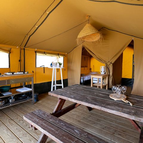 Canvas and wooden tent 4 persons - Heeg