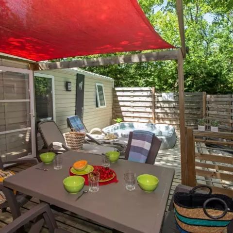 Mobile home 4 persons - Cottage Romarin 3 Rooms 4 People Air-conditioned Private Spa