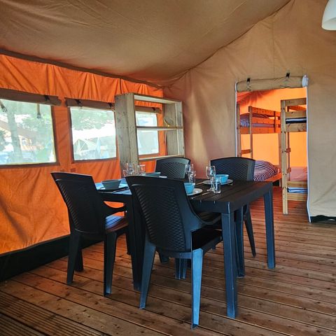 Canvas and wooden tent 6 persons - BOS