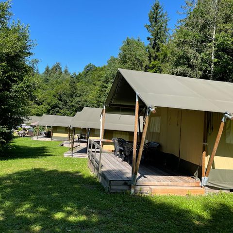 Canvas and wooden tent 6 persons
