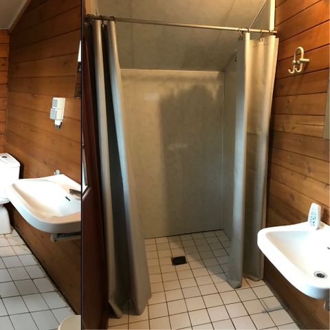 CANVAS AND WOOD TENT 4 people - with private sanitary unit