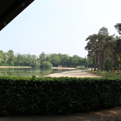 CANVAS AND WOOD TENT 4 people - with private sanitary unit