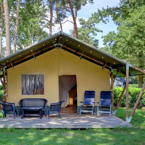 Canvas and wooden tent 6 persons