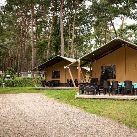 Canvas and wooden tent 6 persons