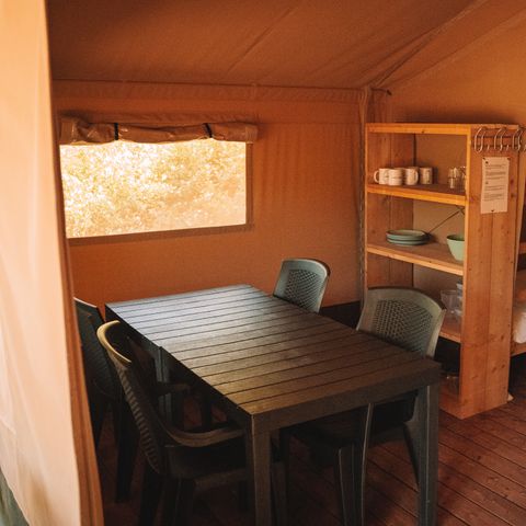 Canvas and wooden tent 6 persons - Sauna