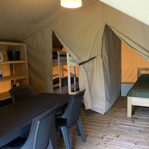 Canvas and wooden tent 6 persons