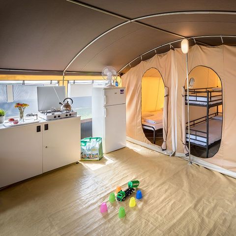 CANVAS AND WOOD TENT 6 people - Lodgetent Holiday