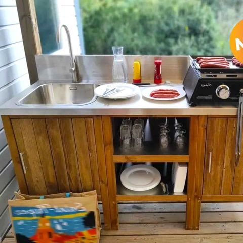 MOBILE HOME 7 people - Premium Lounge with 3 bedrooms - outdoor kitchen