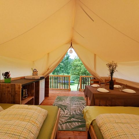 Canvas and wooden tent 4 persons