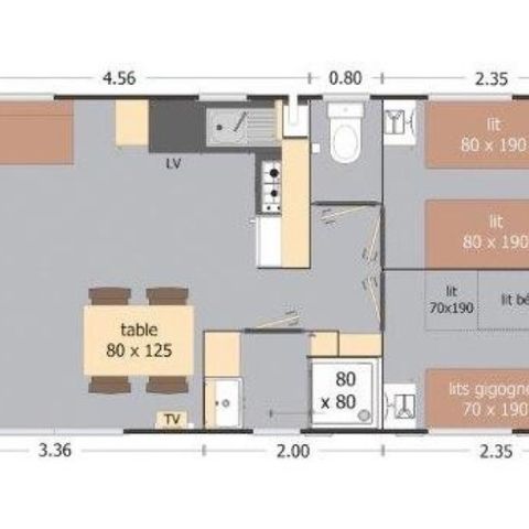 Mobile home 6 persons - Elite