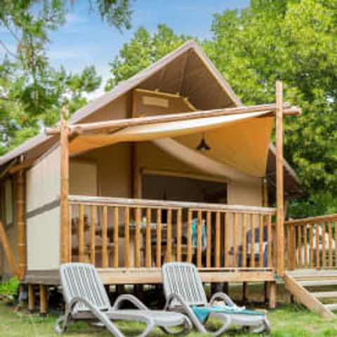 CANVAS AND WOOD TENT 5 people - Lodge Jungle 5p 2ch ***