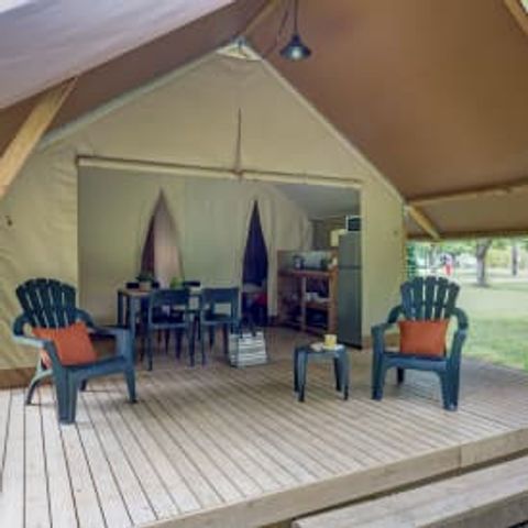 CANVAS AND WOOD TENT 5 people - Wood 5p 2bed ** Tent