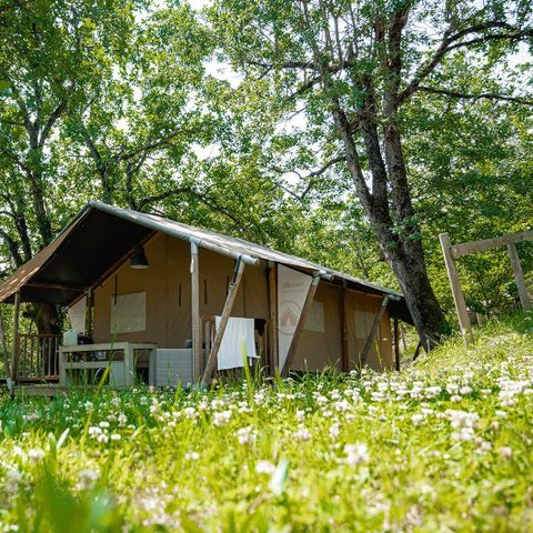 CANVAS AND WOOD TENT 5 people - Wood