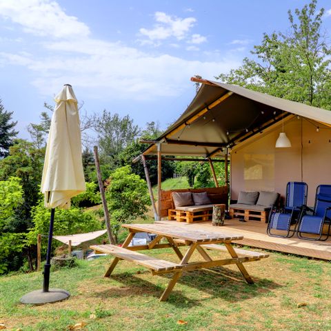 Canvas and wooden tent 5 persons