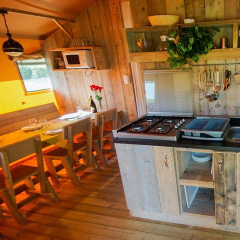 Canvas and wooden tent 6 persons - Lodgetent Bordeaux