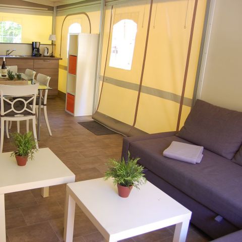 Canvas and wooden tent 8 persons - Glamping tent Cahors